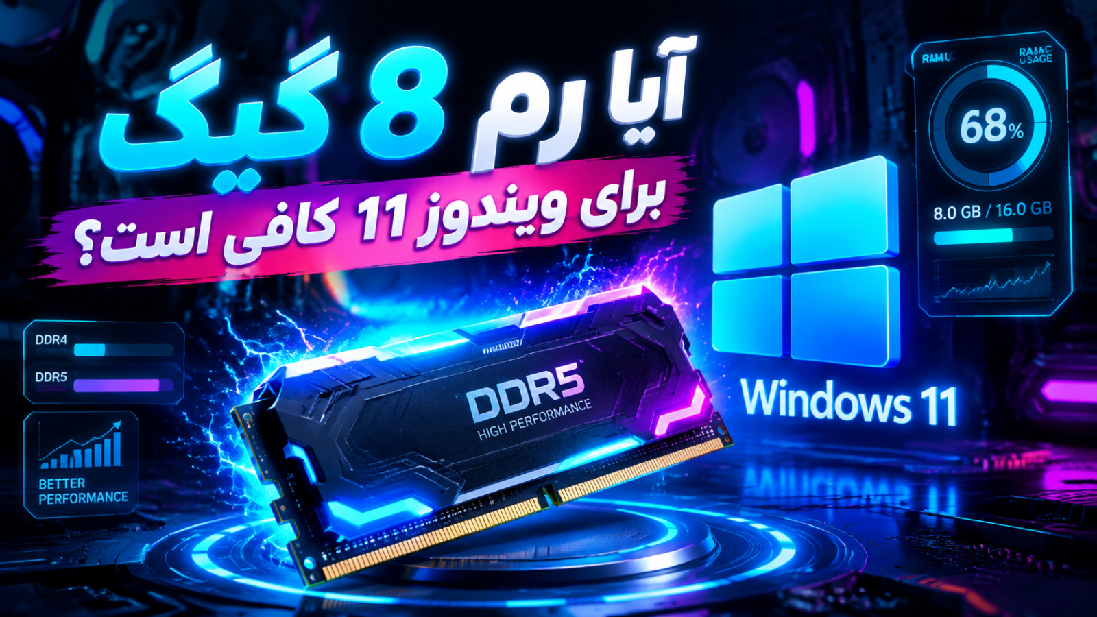 آیا رم 8 گیگ برای ویندوز 11 کافی است؟