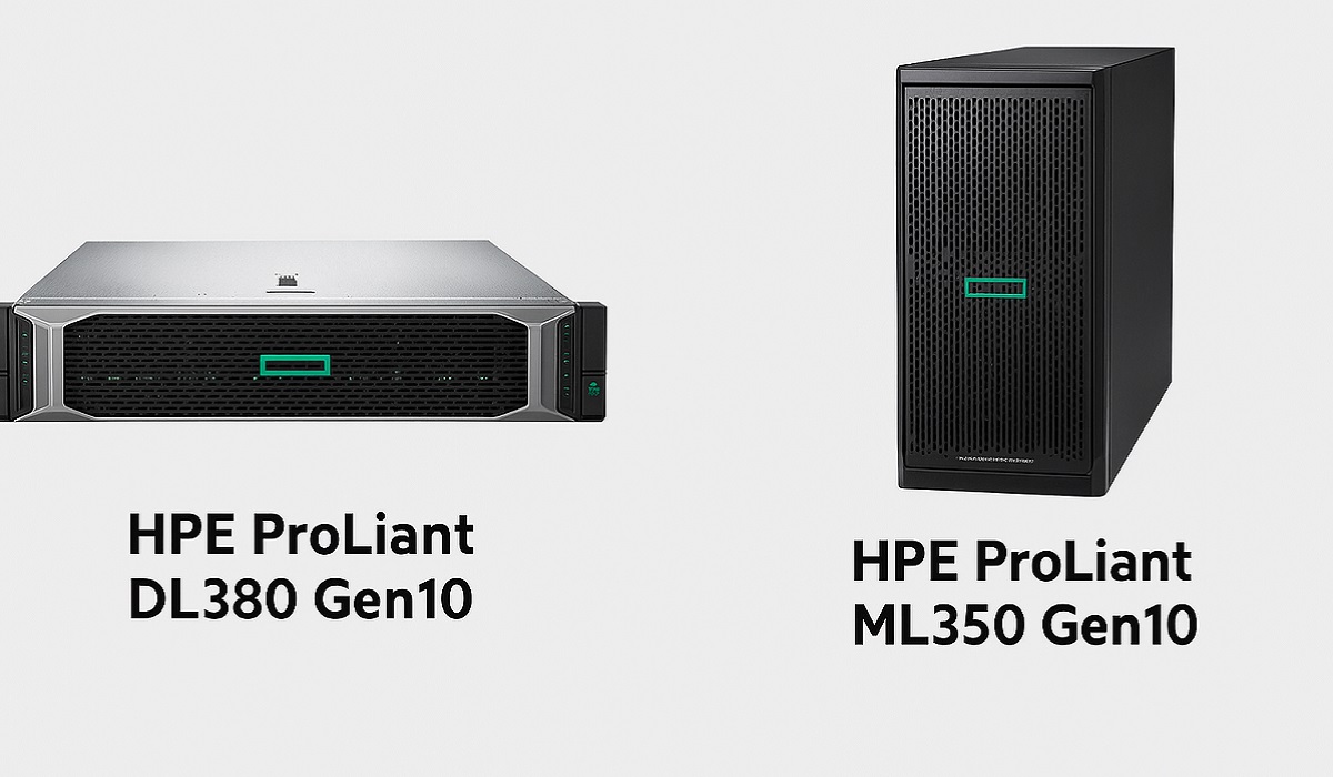 مقایسه  سرورهای HPE ProLiant DL380 Gen10 و ML350 Gen10